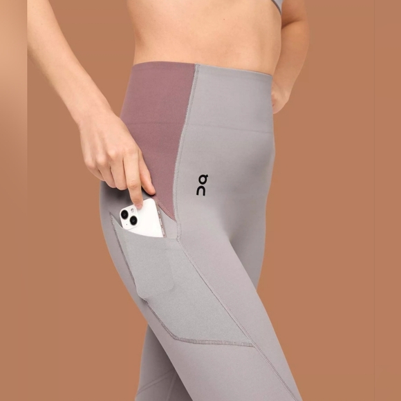 ON running womens movement long tights grape zinc purple nwt leggings - Picture 2 of 4